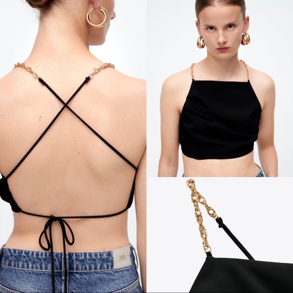 CHAIN STRAP CROP TOP